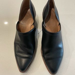 Black Leather Madewell Mules Size 8.5
